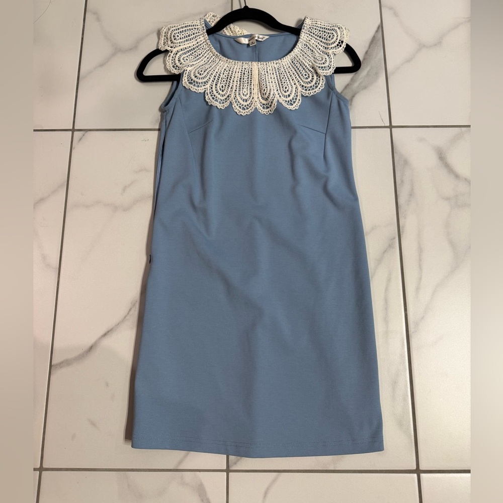 Women Blue Mini Dress ，size：155/80A